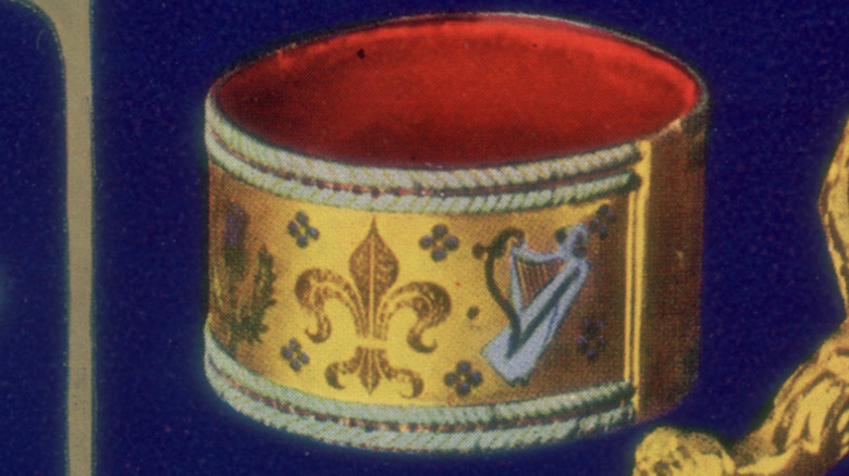 A coronation bracelet sits