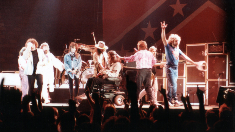 Lynyrd Skynyrd performs on stage