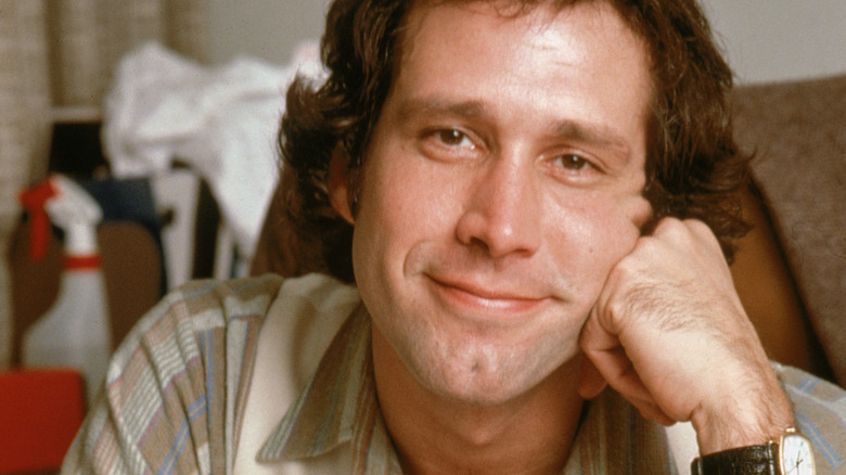 Chevy Chase head on fist