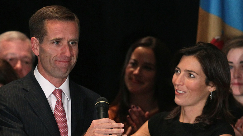 Beau and Hallie Biden at a campaign event