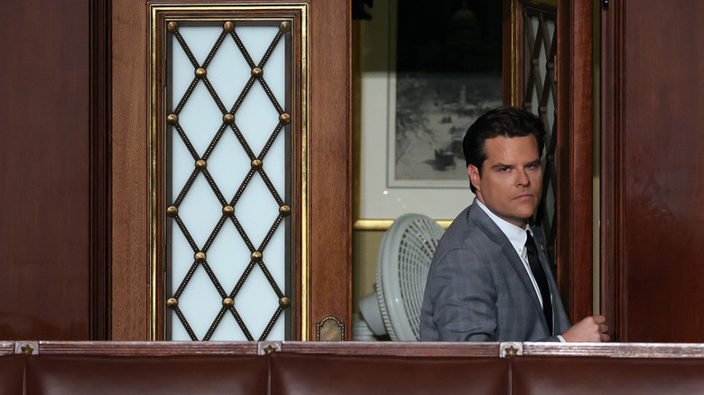 Matt Gaetz walking into the House chambers