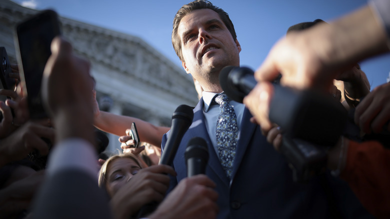 Matt Gaetz talking to reporters