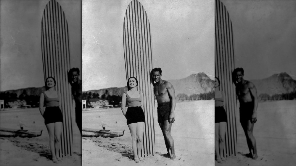 Duke Kahanamoku and unidentified woman