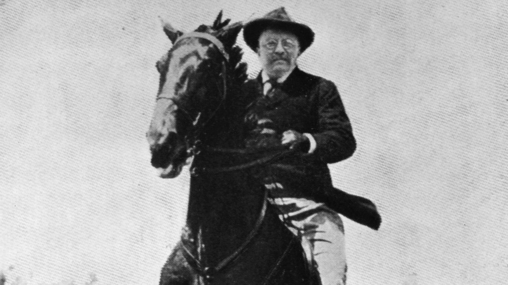 Teddy Roosevelt on horseback