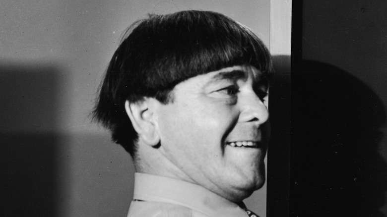 Moe Howard showing bad haircut