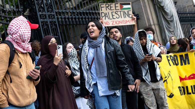 Group of pro-Palestine protestors