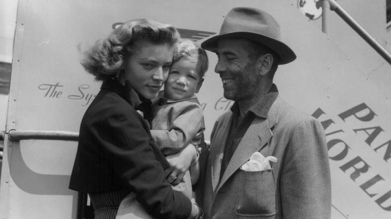 Lauren Bacall and Humphrey Bogart with their son Stephen