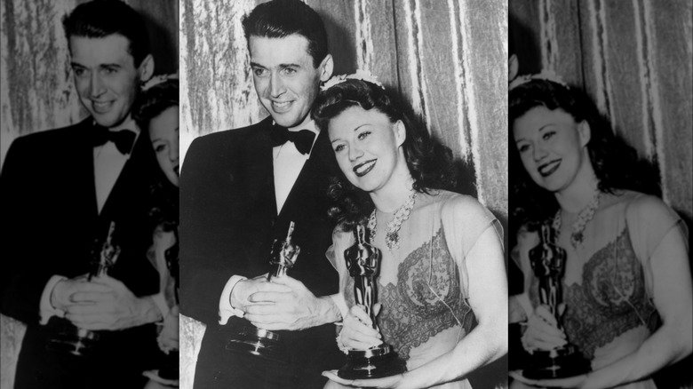 Jimmy Stewart with his Oscar