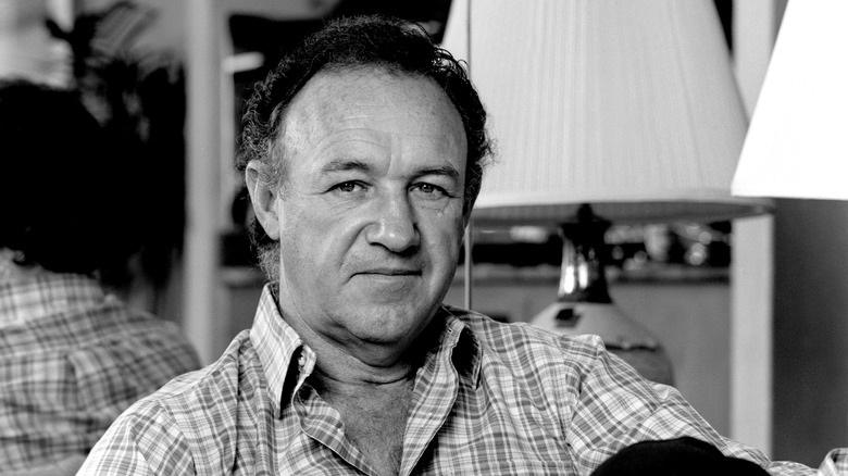 Gene Hackman sitting in a hotel room in Chicago's Park Hyatt Hotel, May 10, 1985