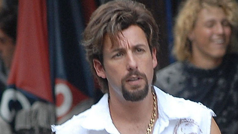 adam sandler goatee white shirt set of zohan