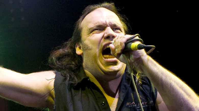 blaze bayley singing on stage