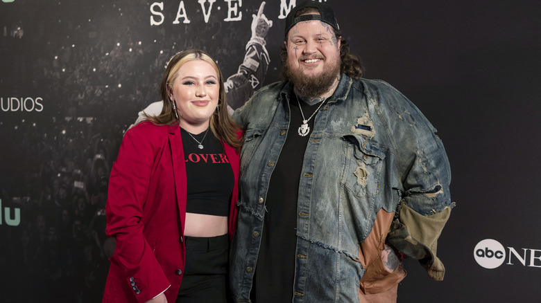 Jelly Roll and his daughter Bailee on a red carpet