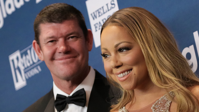 mariah carey james packer smiling at event