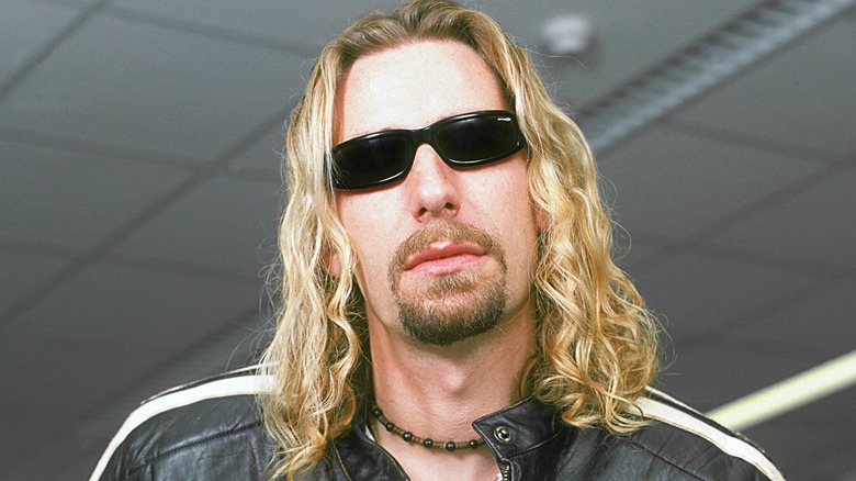 chad kroeger long blonde hair goatee sunglasses