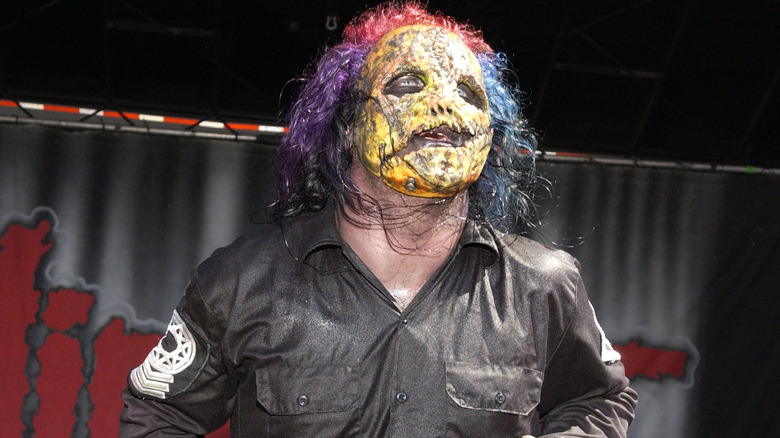 Corey Taylor wearing a mask