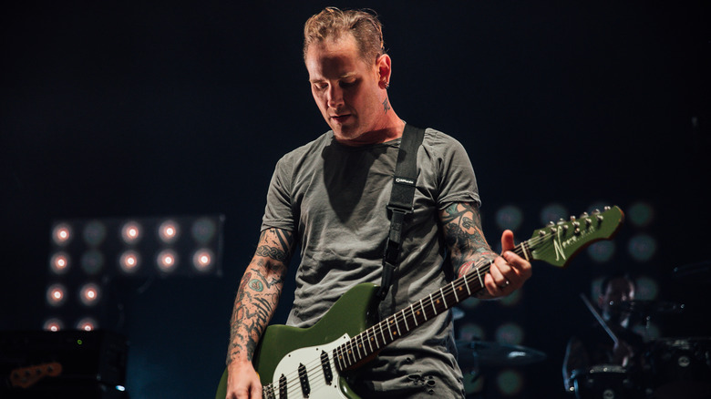 Corey Taylor playing guitar