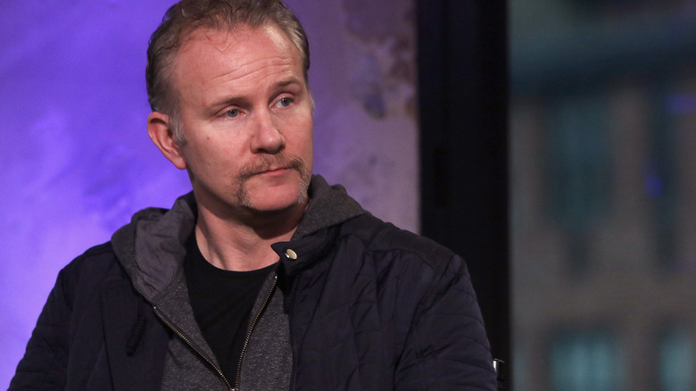 Morgan Spurlock being interviewed