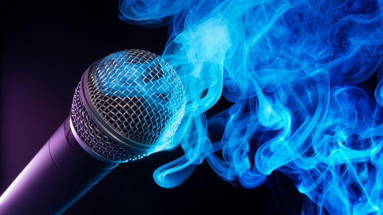 microphone and smoke