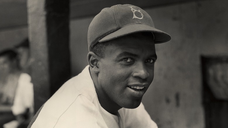 jackie robinson baseball hat smiling