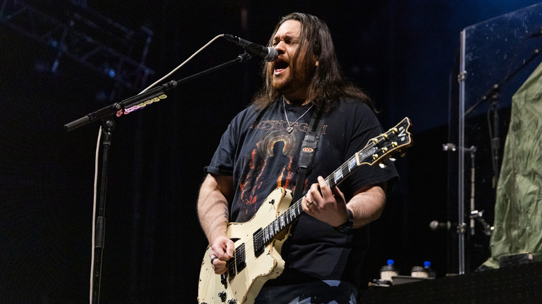 Wolfgang Van Halen onstage with guitar