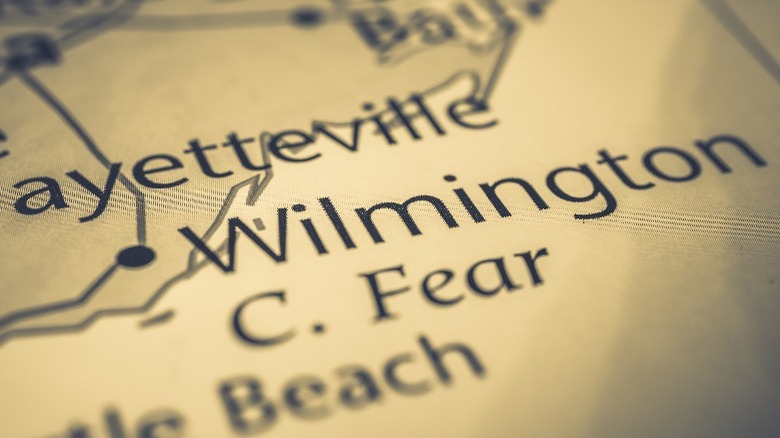 Wilmington on old map