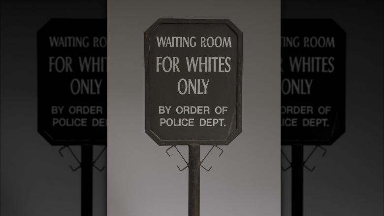 Jim Crow era sign