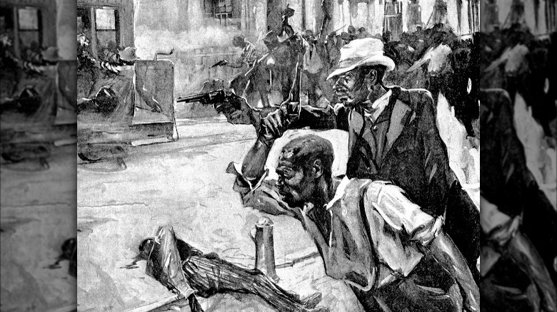 Painting of Wilmington massacre