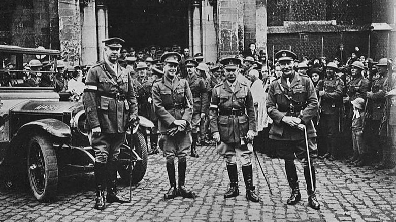 Prince Edward (second to far-left) WW1