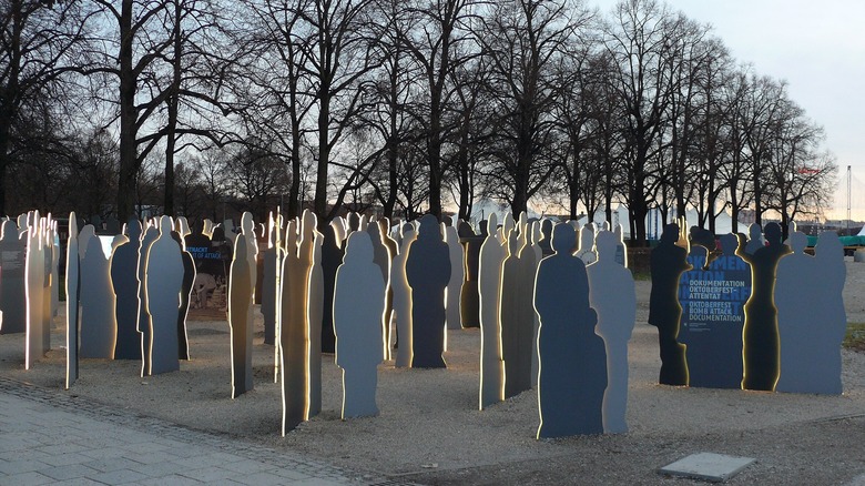 Munich Oktoberfest bombing silhouette memorial