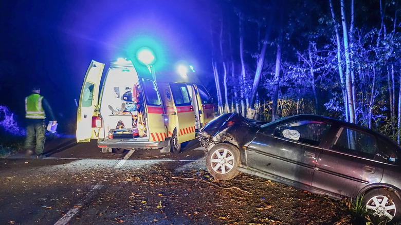 ambulance at car accident