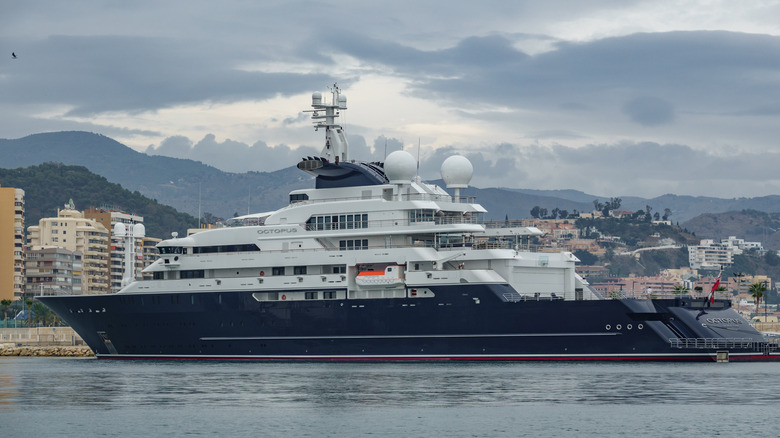 The mega-yacht Octopus