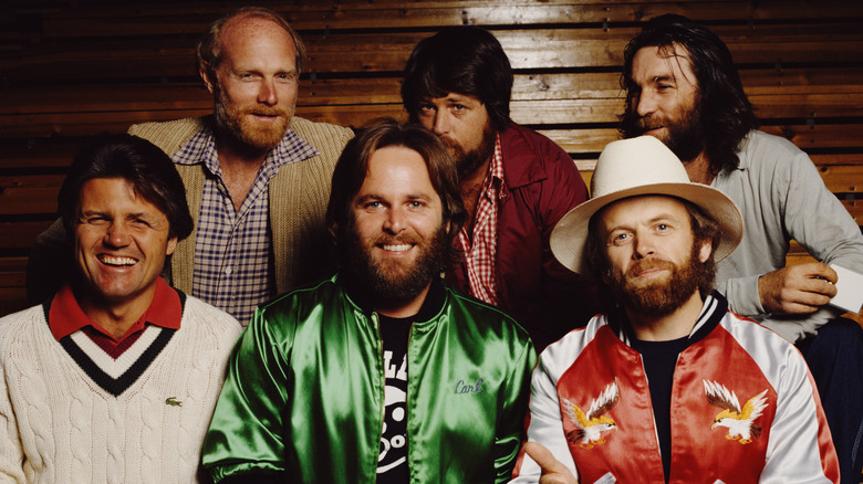 Beach Boys posing for band photo