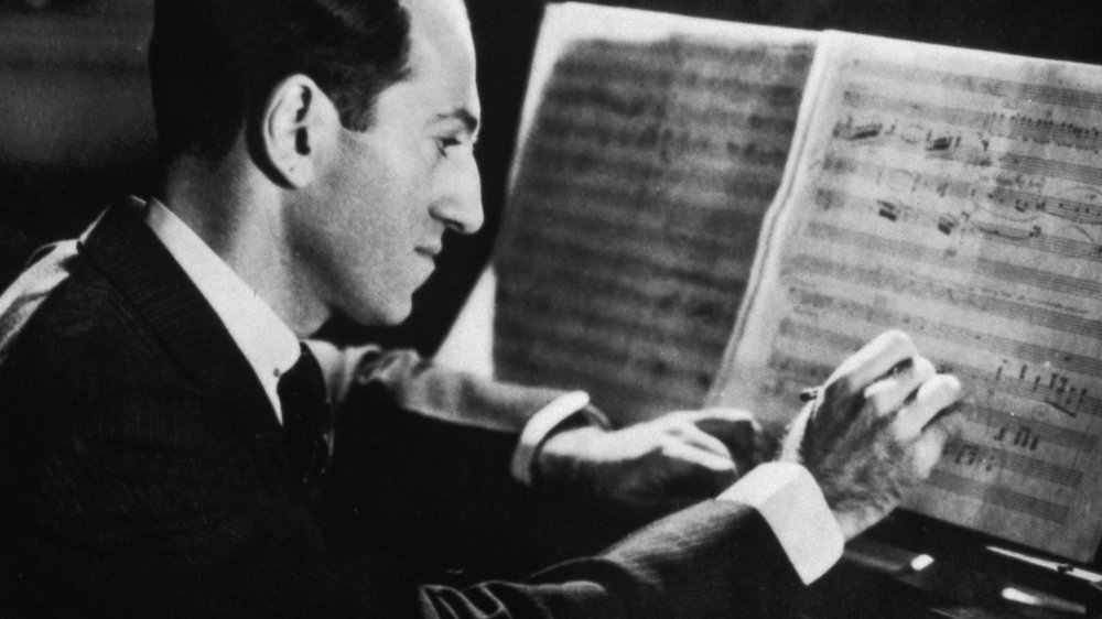 George Gershwin at the piano