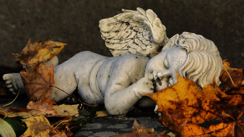 Cherub on grave