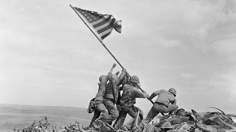 Second flag raising on Iwo Jima