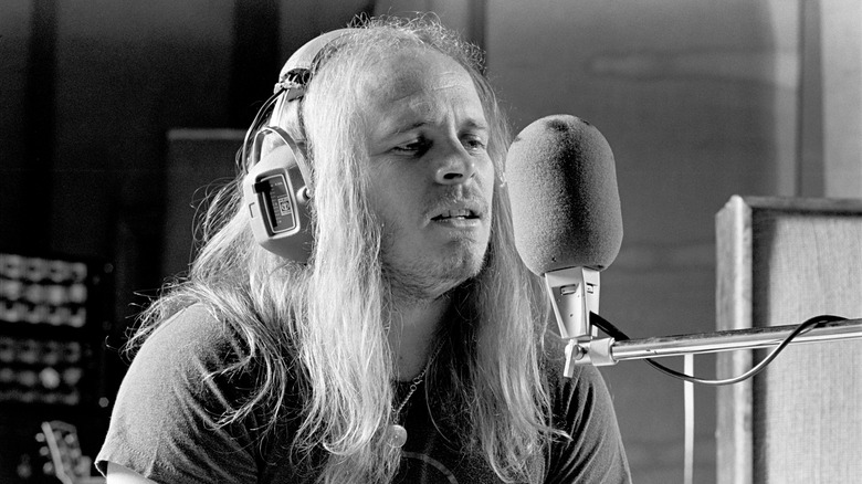 Ronnie Van Zant recording "Street Survivors" in 1977