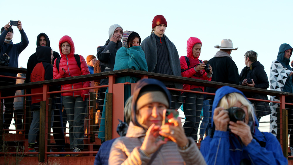 tourists taking pictures 