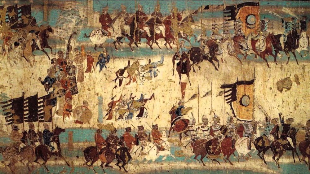 A victory mural of Tang General Zhang Yichao