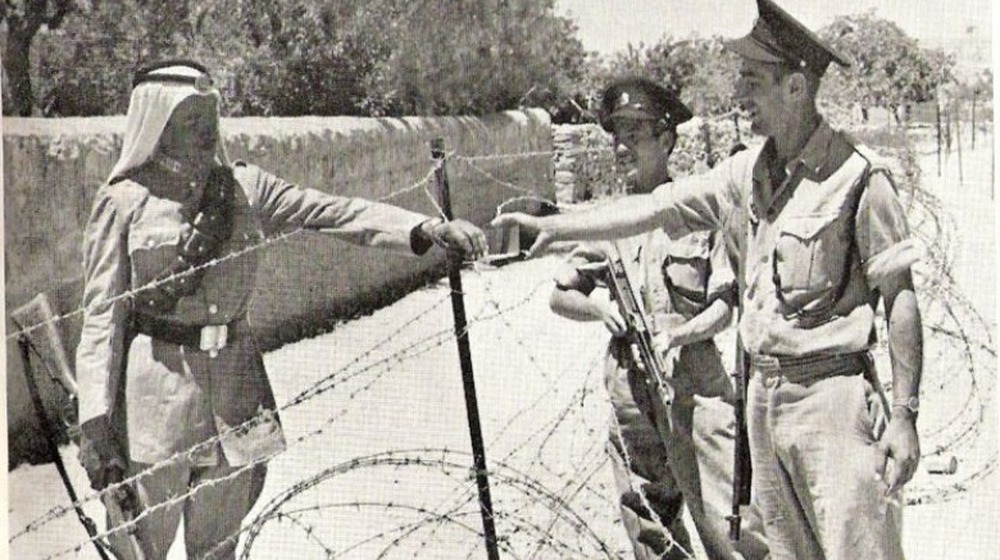 israeli and jordanian near the mandelbaum gate in jerusalem