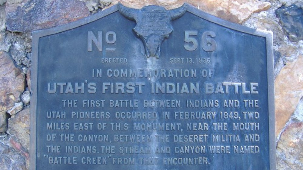 Battle Creek Massacre memorial, Mormons