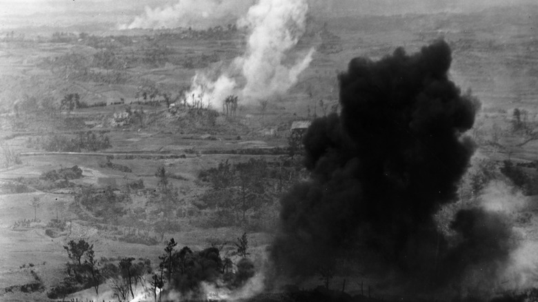 A scene from the Battle of Okinawa, 1945