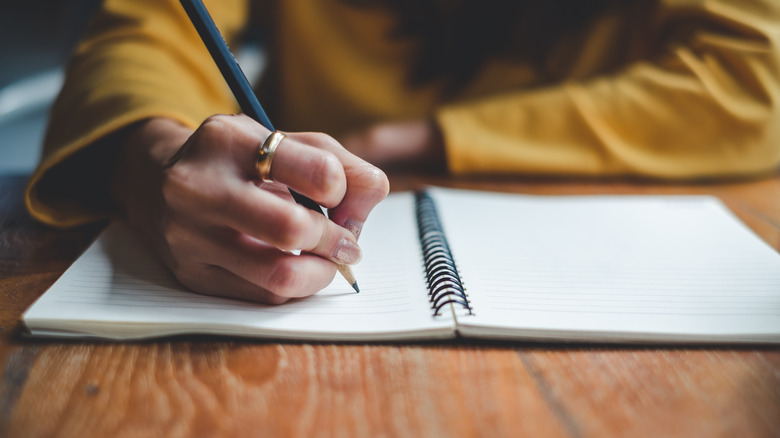 Woman writing letter