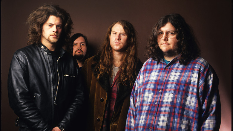 Mark Lanegan posing with Screaming Trees