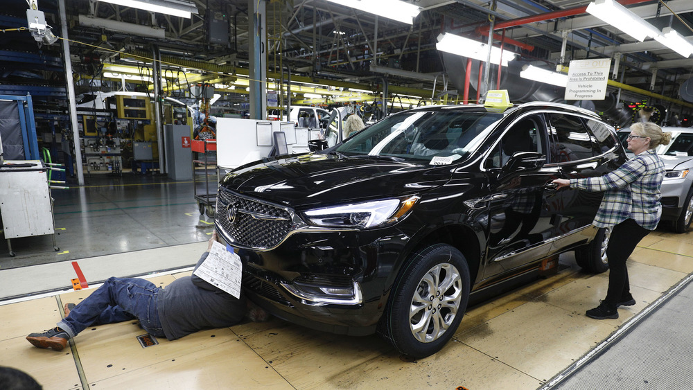 A generic photo of workers at General Motors