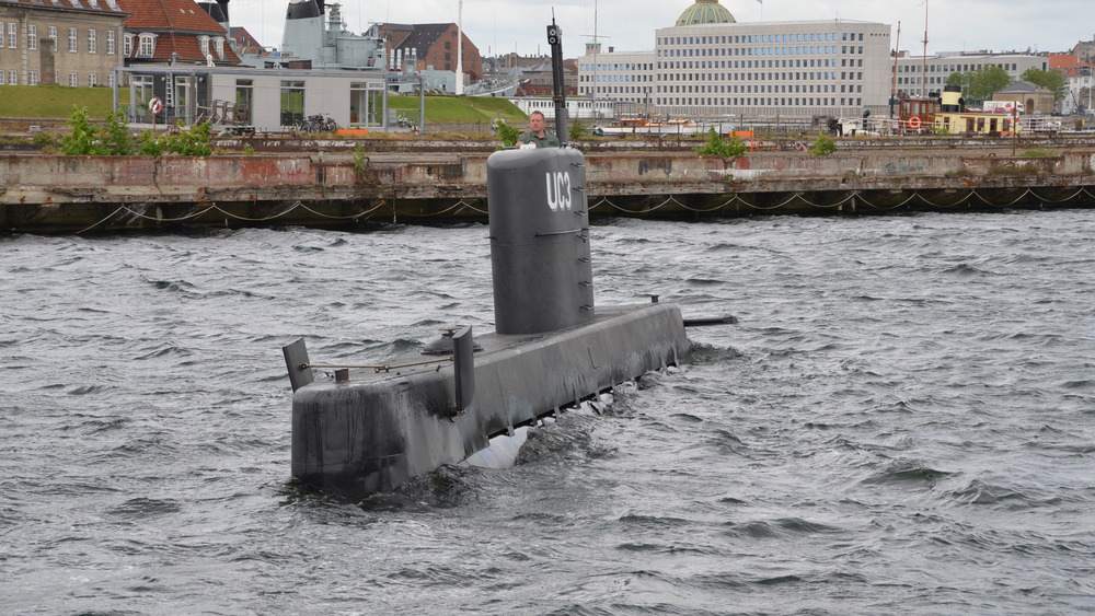 A shot of Peter Madsen's submarine, UC3 Nautilus