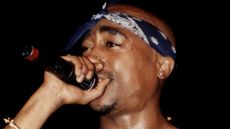 Tupac Shakur performing