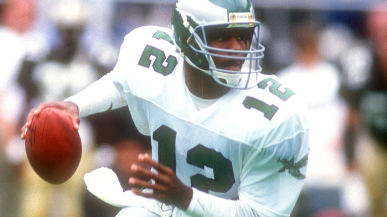 Randall Cunningham readies a pass