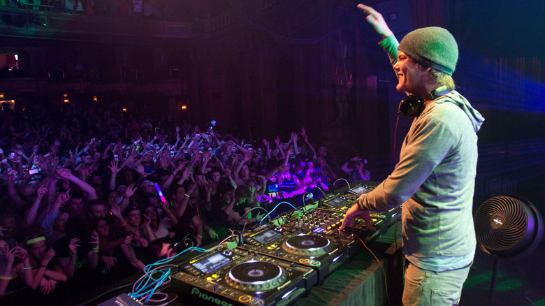 Tim Bergling performing on stage