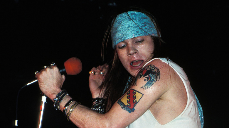 Axl Rose performing