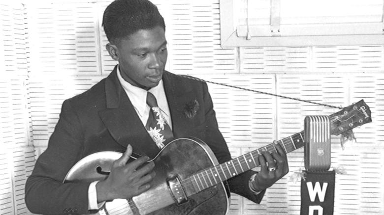 B.B. King playing guitar